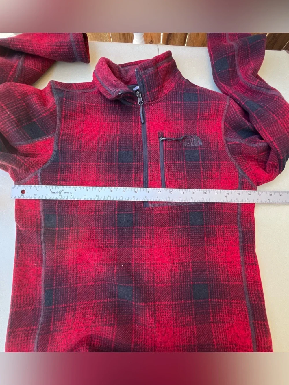 The North Face Red Black Plaid Gordon Lyons Fleece Men’s Size S